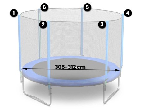 Siatka zewnętrzna do trampolin 312cm 10ft Neo-Sport Neo-Sport