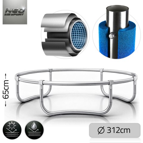 Trampolina ogrodowa 10ft/312cm z siatką zewnętrzną i drabinką Neo-Sport