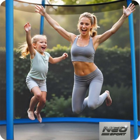 Trampolina ogrodowa 8ft/252cm siatka wewnętrzna i drabinką Neo-Sport
