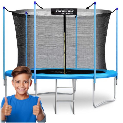 Trampolina ogrodowa 8ft/252cm siatka wewnętrzna i drabinką Neo-Sport