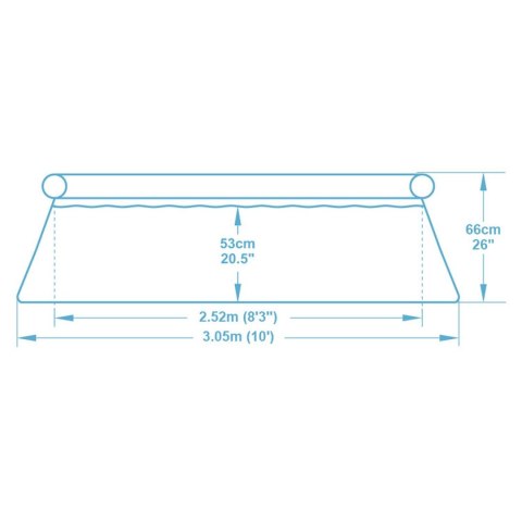 Basen ogrodowy rozporowy 305 x 66 cm Bestway 57456 Bestway