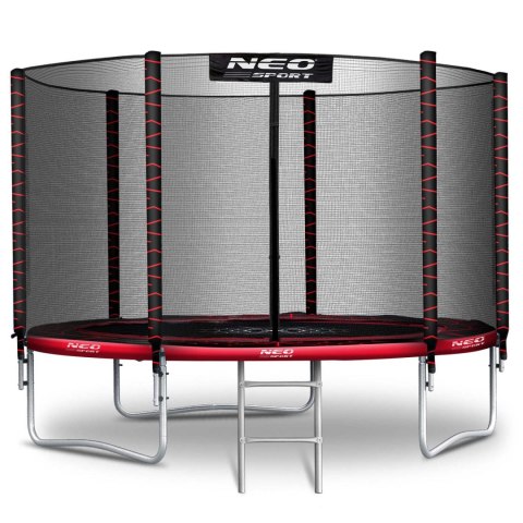 Trampolina ogrodowa 10ft/312cm z siatką zewnętrzną i drabinką Neo-Sport Neo-Sport Trampolina ogrodowa 10ft/312cm z siatką zewnętrzną i drabinką Neo-Sport Neo-Sport