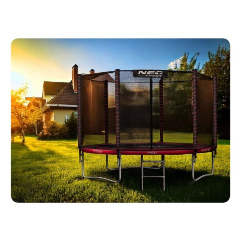 Trampolina ogrodowa 10ft/312cm z siatką zewnętrzną i drabinką Neo-Sport Neo-Sport Trampolina ogrodowa 10ft/312cm z siatką zewnętrzną i drabinką Neo-Sport Neo-Sport