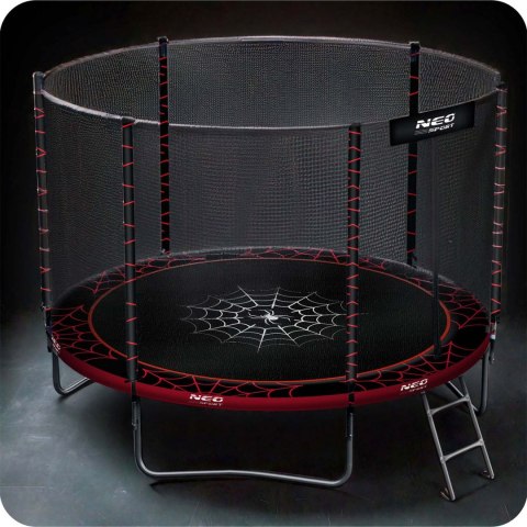 Trampolina ogrodowa 10ft/312cm z siatką zewnętrzną i drabinką Neo-Sport Neo-Sport Trampolina ogrodowa 10ft/312cm z siatką zewnętrzną i drabinką Neo-Sport Neo-Sport