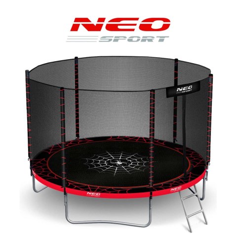 Trampolina ogrodowa 10ft/312cm z siatką zewnętrzną i drabinką Neo-Sport Neo-Sport Trampolina ogrodowa 10ft/312cm z siatką zewnętrzną i drabinką Neo-Sport Neo-Sport