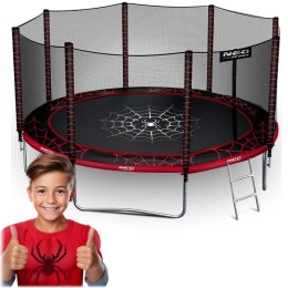 Trampolina ogrodowa 12ft/374cm z siatką zewnętrzną i drabinką Neo-Sport Neo-Sport