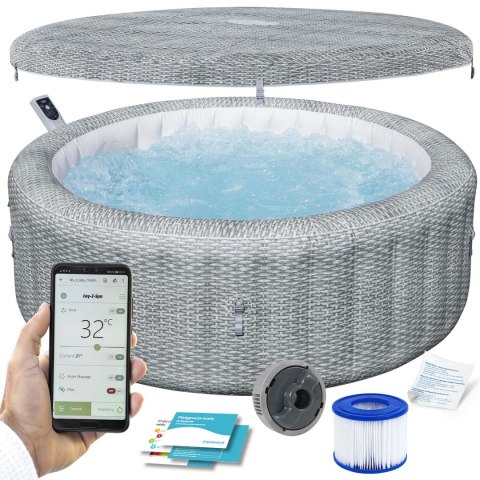 Dmuchane SPA Lay-Z Bali Grey 6 osobowe Bestway 6001N Bestway Dmuchane SPA Lay-Z Bali Grey 6 osobowe Bestway 6001N Bestway