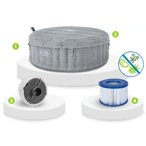 Dmuchane SPA Lay-Z Bali Grey 6 osobowe Bestway 6001N Bestway Dmuchane SPA Lay-Z Bali Grey 6 osobowe Bestway 6001N Bestway