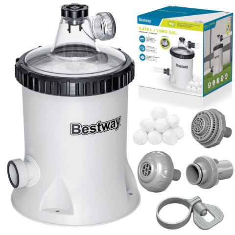 Pompa filtrująca do basenu 5678 l/h + kulki filtrujące Bestway 58870 Bestway
