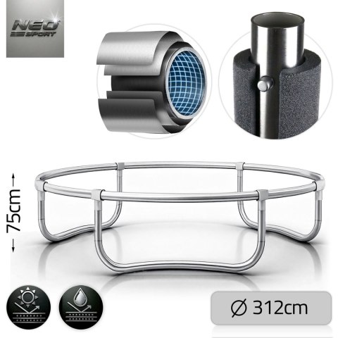 Trampolina ogrodowa 10ft/312cm z siatką zewnętrzną i drabinką Neo-Sport Neo-Sport