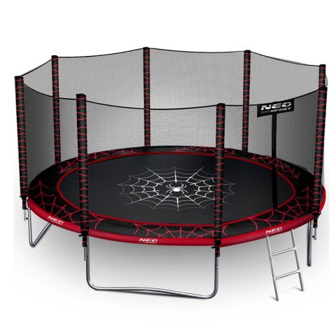 Trampolina ogrodowa 12ft/374cm z siatką zewnętrzną i drabinką Neo-Sport Neo-Sport