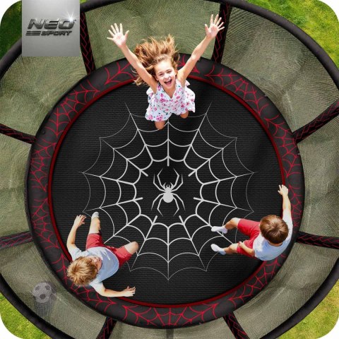 Trampolina ogrodowa 12ft/374cm z siatką zewnętrzną i drabinką Neo-Sport Neo-Sport