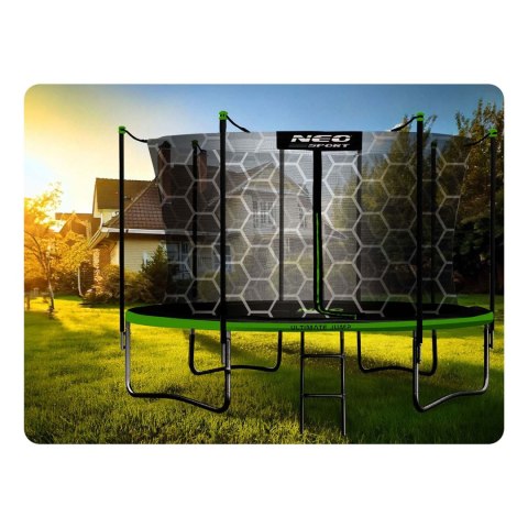 Trampolina ogrodowa 13ft/404cm z siatką wewnętrzną i drabinką Neo-Sport Neo-Sport