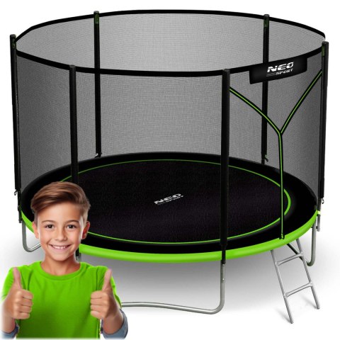 Trampolina ogrodowa 8ft/252cm z siatką zewnętrzną i drabinką Neo-Sport Neo-Sport