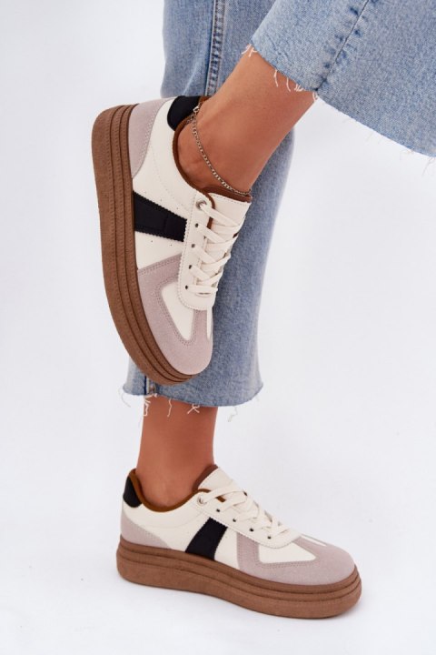Buty Sportowe Model Dovina BL535P Beige - Step in style Buty Sportowe Model Dovina BL535P Beige - Step in style