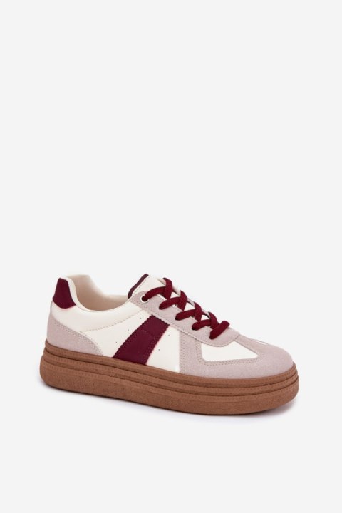 Buty Sportowe Model Dovina BL535P Bordo - Step in style Buty Sportowe Model Dovina BL535P Bordo - Step in style