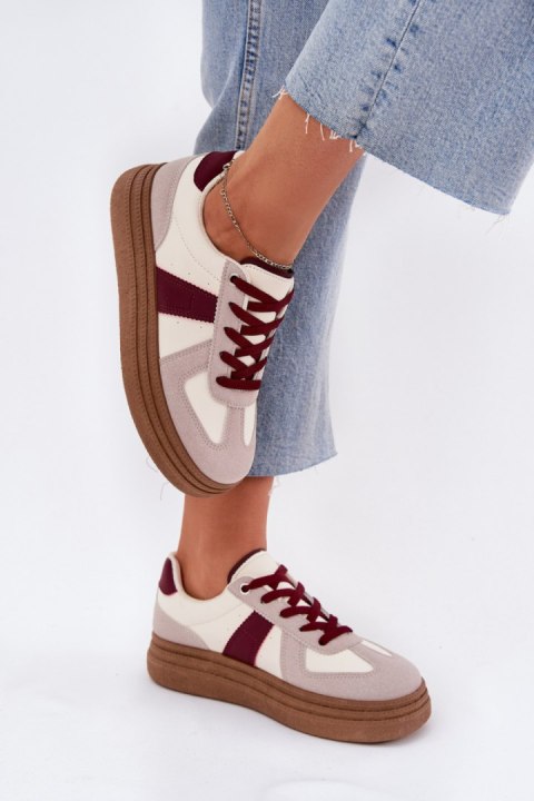 Buty Sportowe Model Dovina BL535P Bordo - Step in style Buty Sportowe Model Dovina BL535P Bordo - Step in style