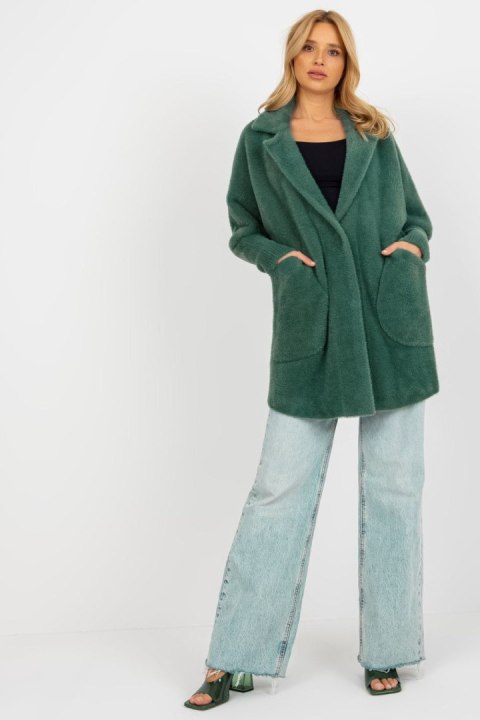 Płaszcz Damski Model MBM-PL-1517.00P Dark Green - MBM Płaszcz Damski Model MBM-PL-1517.00P Dark Green - MBM