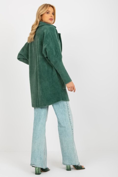 Płaszcz Damski Model MBM-PL-1517.00P Dark Green - MBM Płaszcz Damski Model MBM-PL-1517.00P Dark Green - MBM