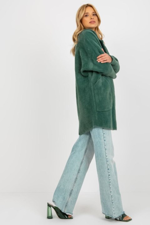 Płaszcz Damski Model MBM-PL-1517.00P Dark Green - MBM Płaszcz Damski Model MBM-PL-1517.00P Dark Green - MBM