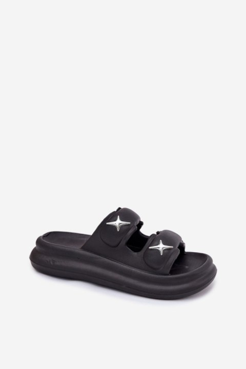 Sandał Klapki Model Falowena M372 Black - Step in style Sandał Klapki Model Falowena M372 Black - Step in style