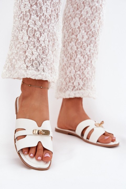 Sandał Klapki Model Kerenza 98-213 White - Step in style Sandał Klapki Model Kerenza 98-213 White - Step in style