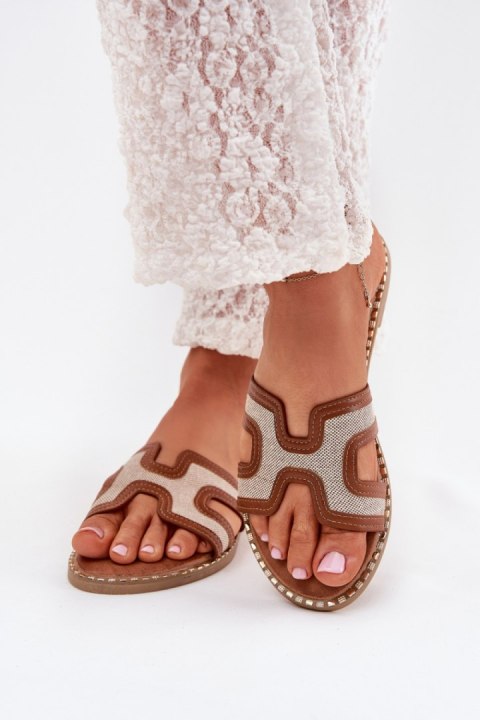 Sandał Klapki Model Vereya LCQ-27 Brown - Step in style Sandał Klapki Model Vereya LCQ-27 Brown - Step in style