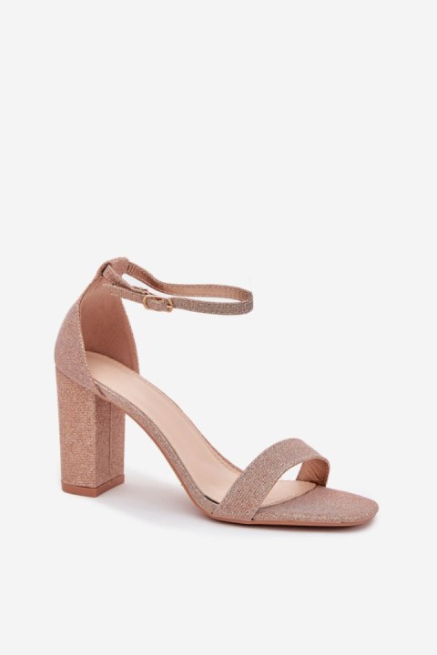 Sandały Model Kavina 1-215 Pink/Gold - Step in style Sandały Model Kavina 1-215 Pink/Gold - Step in style