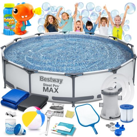 Basen ogrodowy stelażowy 366 x 76 cm 16w1 Bestway 56416 + maszynka do baniek GRATIS Bestway Basen ogrodowy stelażowy 366 x 76 cm 16w1 Bestway 56416 + maszynka do baniek GRATIS Bestway