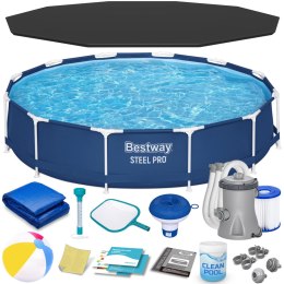 Basen ogrodowy stelażowy 366 x 76 cm zestaw 15w1 Bestway 56681 Bestway