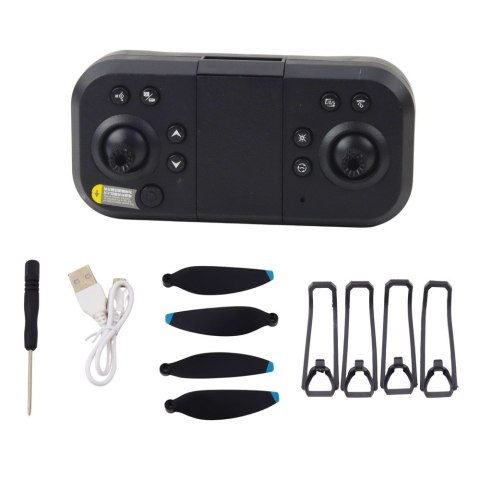 LEAN Toys Dron LU60 Podwójna Kamera HD Światła LED Aplikacja Czarny