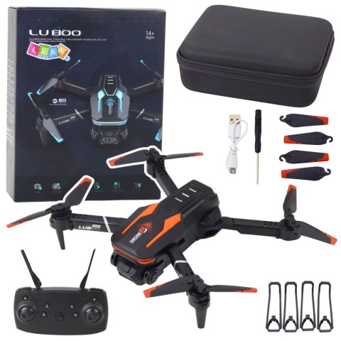 LEAN Toys Dron Zdalnie Sterowany LU800 Kamera Światła LED Pomarańczowy