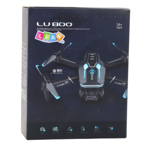 LEAN Toys Dron Zdalnie Sterowany LU800 Kamera Światła LED Pomarańczowy