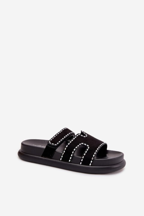 Sandał Klapki Model Delyna 27004 Black - Step in style Sandał Klapki Model Delyna 27004 Black - Step in style