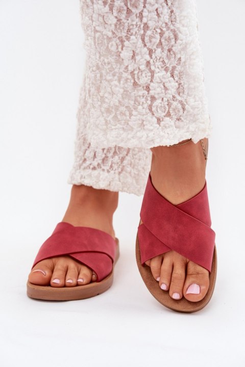 Sandał Klapki Model Lorana 2032 Bordo - Step in style