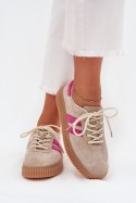 Buty Sportowe Model Cavira GD-XF-204 Beige/Pink - Step in style