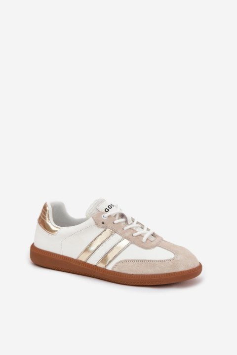 Buty Sportowe Model Ismina GD-XF-146 White/Gold - Step in style Buty Sportowe Model Ismina GD-XF-146 White/Gold - Step in style