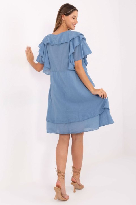 Sukienka Model MI-SK-102128.61 Dark Blue - Italy Moda Sukienka Model MI-SK-102128.61 Dark Blue - Italy Moda
