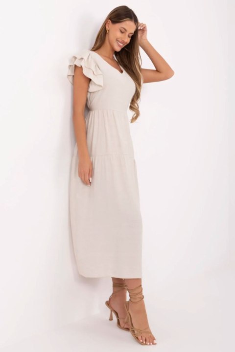 Sukienka Model MI-SK-A2489.21 Light Beige - Italy Moda Sukienka Model MI-SK-A2489.21 Light Beige - Italy Moda