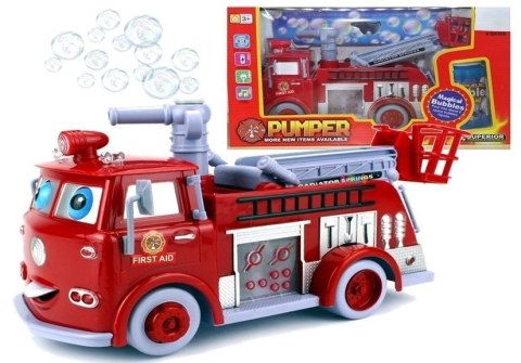 LEAN Toys Auto Straż Pożarna Bańki Mydlane Jeździ Gra