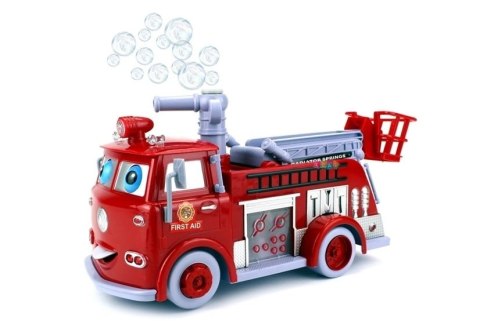 LEAN Toys Auto Straż Pożarna Bańki Mydlane Jeździ Gra