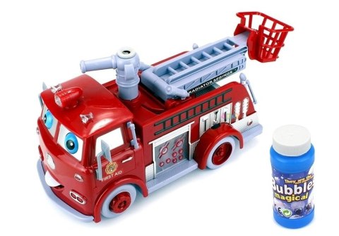 LEAN Toys Auto Straż Pożarna Bańki Mydlane Jeździ Gra