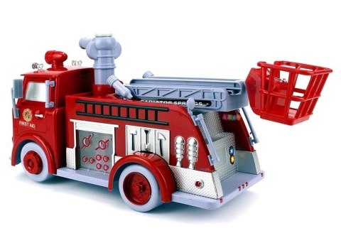 LEAN Toys Auto Straż Pożarna Bańki Mydlane Jeździ Gra