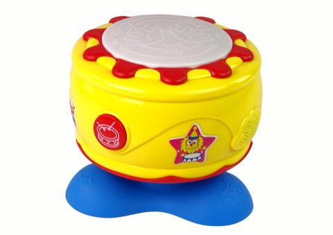 LEAN Toys Duży Interaktywny Bębenek Muzyczny Światełka 19 cm