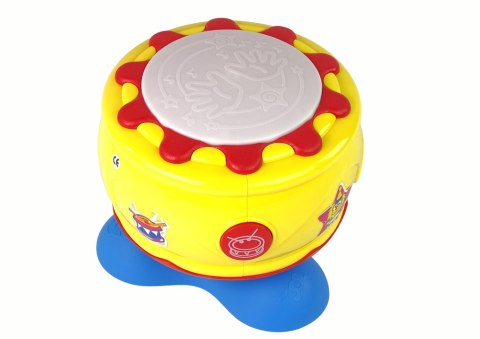 LEAN Toys Duży Interaktywny Bębenek Muzyczny Światełka 19 cm