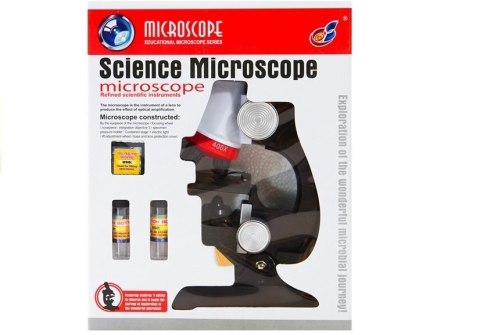 LEAN Toys Duży Mikroskop Dla Małego Naukowca Na Baterie