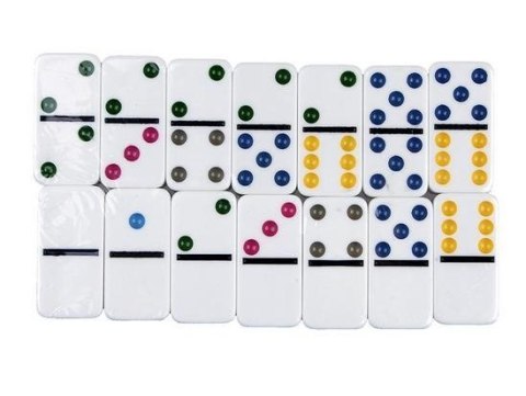 LEAN Toys Gra Logiczna Domino Metalowe Opakowanie 28 Elementów