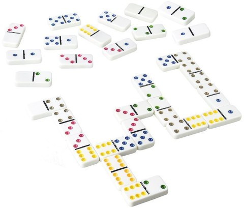 LEAN Toys Gra Logiczna Domino Metalowe Opakowanie 28 Elementów
