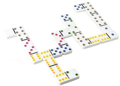 LEAN Toys Gra Logiczna Domino Metalowe Opakowanie 28 Elementów
