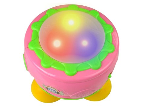LEAN Toys Interaktywny Grający Bębenek dla Malucha Różowy